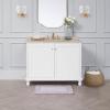 imageLaura Ashley Ruffle Cotton 17quot x 24quot Bath Rug AquaPurple