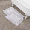 imageLaura Ashley Ruffle Cotton 17quot x 24quot Bath Rug AquaPurple