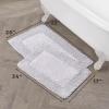 imageLaura Ashley Ruffle Cotton 17quot x 24quot Bath Rug AquaPurple
