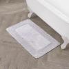 imageLaura Ashley Ruffle Cotton 17quot x 24quot Bath Rug AquaPurple