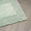 imageLaura Ashley Ruffle Cotton 17quot x 24quot Bath Rug AquaSage Green