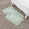 imageLaura Ashley Ruffle Cotton 17quot x 24quot Bath Rug AquaSage Green