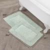 imageLaura Ashley Ruffle Cotton 17quot x 24quot Bath Rug AquaSage Green