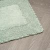 imageLaura Ashley Ruffle Cotton 17quot x 24quot Bath Rug AquaSage Green