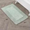 imageLaura Ashley Ruffle Cotton 17quot x 24quot Bath Rug AquaSage Green