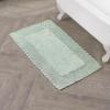 imageLaura Ashley Ruffle Cotton 17quot x 24quot Bath Rug AquaSage Green