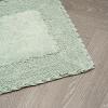 imageLaura Ashley Ruffle Cotton 17quot x 24quot Bath Rug AquaSage Green