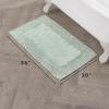 imageLaura Ashley Ruffle Cotton 17quot x 24quot Bath Rug AquaSage Green