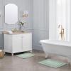 imageLaura Ashley Ruffle Cotton 17quot x 24quot Bath Rug AquaSage Green