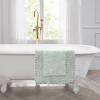 imageLaura Ashley Ruffle Cotton 17quot x 24quot Bath Rug AquaSage Green