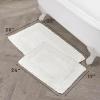 imageLaura Ashley Ruffle Cotton 17quot x 24quot Bath Rug AquaWhite