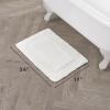 imageLaura Ashley Ruffle Cotton 17quot x 24quot Bath Rug AquaWhite