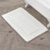imageLaura Ashley Ruffle Cotton 17quot x 24quot Bath Rug AquaWhite