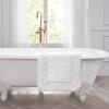 imageLaura Ashley Ruffle Cotton 17quot x 24quot Bath Rug AquaWhite