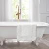 imageLaura Ashley Ruffle Cotton 17quot x 24quot Bath Rug AquaWhite