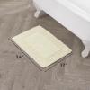 imageLaura Ashley Ruffle Cotton 17quot x 24quot Bath Rug AquaYellow