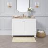 imageLaura Ashley Ruffle Cotton 17quot x 24quot Bath Rug AquaYellow