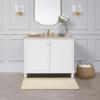 imageLaura Ashley Ruffle Cotton 17quot x 24quot Bath Rug AquaYellow