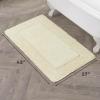 imageLaura Ashley Ruffle Cotton 17quot x 24quot Bath Rug AquaYellow