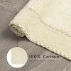 imageLaura Ashley Ruffle Cotton 17quot x 24quot Bath Rug AquaYellow