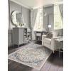 imageLaura Ashley Turkish Mystic Chenille Accent Rug  Randy  Modern Home Dcor  Measures 265quotX45quot  Grey and NavyBlueIvoryOrange
