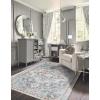 imageLaura Ashley Turkish Mystic Chenille Accent Rug  Randy  Modern Home Dcor  Measures 265quotX45quot  Grey and NavyBlueOrange
