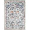 imageLaura Ashley Turkish Mystic Chenille Accent Rug  Randy  Modern Home Dcor  Measures 265quotX45quot  Grey and NavyBlueOrange