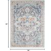 imageLaura Ashley Turkish Mystic Chenille Accent Rug  Randy  Modern Home Dcor  Measures 265quotX45quot  Grey and NavyBlueOrange