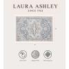 imageLaura Ashley Turkish Mystic Chenille Accent Rug  Randy  Modern Home Dcor  Measures 265quotX45quot  Grey and NavyBlueOrange