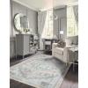 imageLaura Ashley Turkish Mystic Chenille Accent Rug  Randy  Modern Home Dcor  Measures 265quotX45quot  Grey and NavyGreyBlue