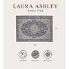 imageLaura Ashley Turkish Mystic Chenille Accent Rug  Valeri  Modern Home Dcor  Measures 265quotX45quot  Navy and Cream34 x 5