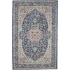 imageLaura Ashley Turkish Mystic Chenille Accent Rug  Valeri  Modern Home Dcor  Measures 265quotX45quot  Navy and Cream34 x 5