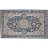 imageLaura Ashley Turkish Mystic Chenille Accent Rug  Valeri  Modern Home Dcor  Measures 265quotX45quot  Navy and Cream39 x 23 Rectangular
