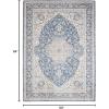 imageLaura Ashley Turkish Mystic Chenille Accent Rug  Valeri  Modern Home Dcor  Measures 265quotX45quot  Navy and Cream7 x 5 Rectangular