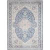 imageLaura Ashley Turkish Mystic Chenille Accent Rug  Valeri  Modern Home Dcor  Measures 265quotX45quot  Navy and Cream7 x 5 Rectangular