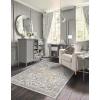 imageLaura Ashley Turkish Mystic Chenille Area Rug  Genevive  Modern Home Dcor  Measures 5X7  GreyIvoryBlue