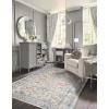 imageLaura Ashley Turkish Mystic Chenille Area Rug  Genevive  Modern Home Dcor  Measures 5X7  GreyIvoryBlue