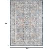 imageLaura Ashley Turkish Mystic Chenille Area Rug  Genevive  Modern Home Dcor  Measures 5X7  GreyNavy