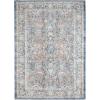 imageLaura Ashley Turkish Mystic Chenille Area Rug  Genevive  Modern Home Dcor  Measures 5X7  GreyNavy
