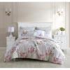 imageLaura Ashley Home  Queen Comforter Set Reversible Cotton Bedding Includes Matching Shams with Bonus Euro Shams ampamp Throw Pillows Ailyn Pink QueenPink
