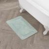 imageLaura Ashley Ruffle Cotton 17quot x 24quot Bath Rug AquaAqua