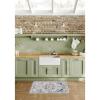 imageLaura Ashley Turkish Mystic Chenille Accent Rug  Randy  Modern Home Dcor  Measures 265quotX45quot  Grey and NavyBlueIvoryOrange