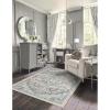imageLaura Ashley Turkish Mystic Chenille Accent Rug  Randy  Modern Home Dcor  Measures 265quotX45quot  Grey and NavyGreyBlue
