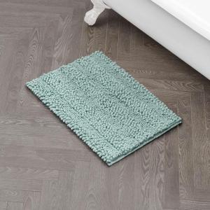 imageLaura Ashley  Astor Chenille Bath Mat  100 Polyester  Premium Bathroom Dcor  Machine Washable  TPR Backing  Measures 17 x 24  WisteriaSage Green