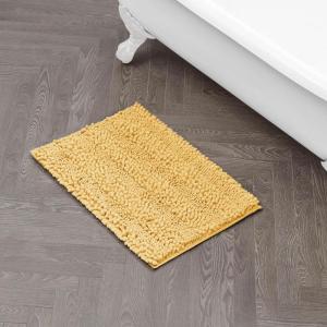 imageLaura Ashley  Astor Chenille Bath Mat  100 Polyester  Premium Bathroom Dcor  Machine Washable  TPR Backing  Measures 17 x 24  WisteriaYellow