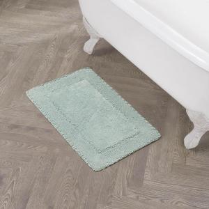 imageLaura Ashley Ruffle Cotton 17quot x 24quot Bath Rug AquaAqua