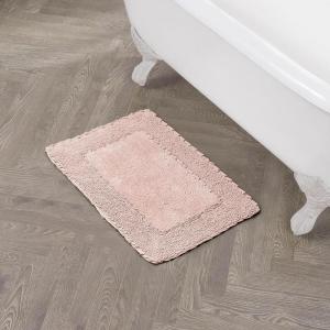 imageLaura Ashley Ruffle Cotton 17quot x 24quot Bath Rug AquaBlush