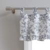 imageLaura Ashley  Valance Cotton Rod Pocket Top Window Treatment Chic Home Decor Elise 18quot x 50quotShadow Grey
