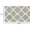 imageLaura Ashley Accent Rug Arietta 27quotx45quot LinenWhiteGrey White