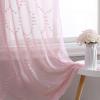 imageLaura Ashley Drizzle Sheer Curtains with Rod Pocket Each Panel Measures 38quot W x 84quot L White 2 PanelsPink